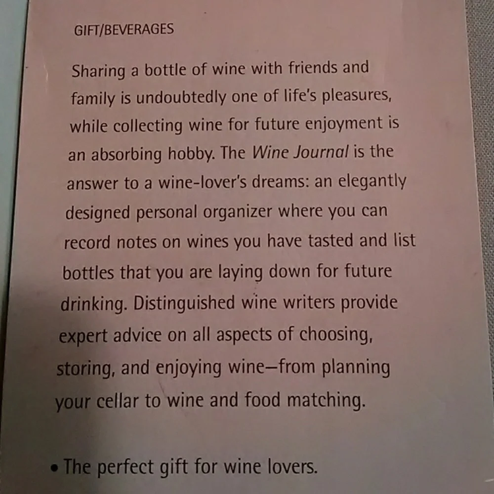 NWOT Wine Journal